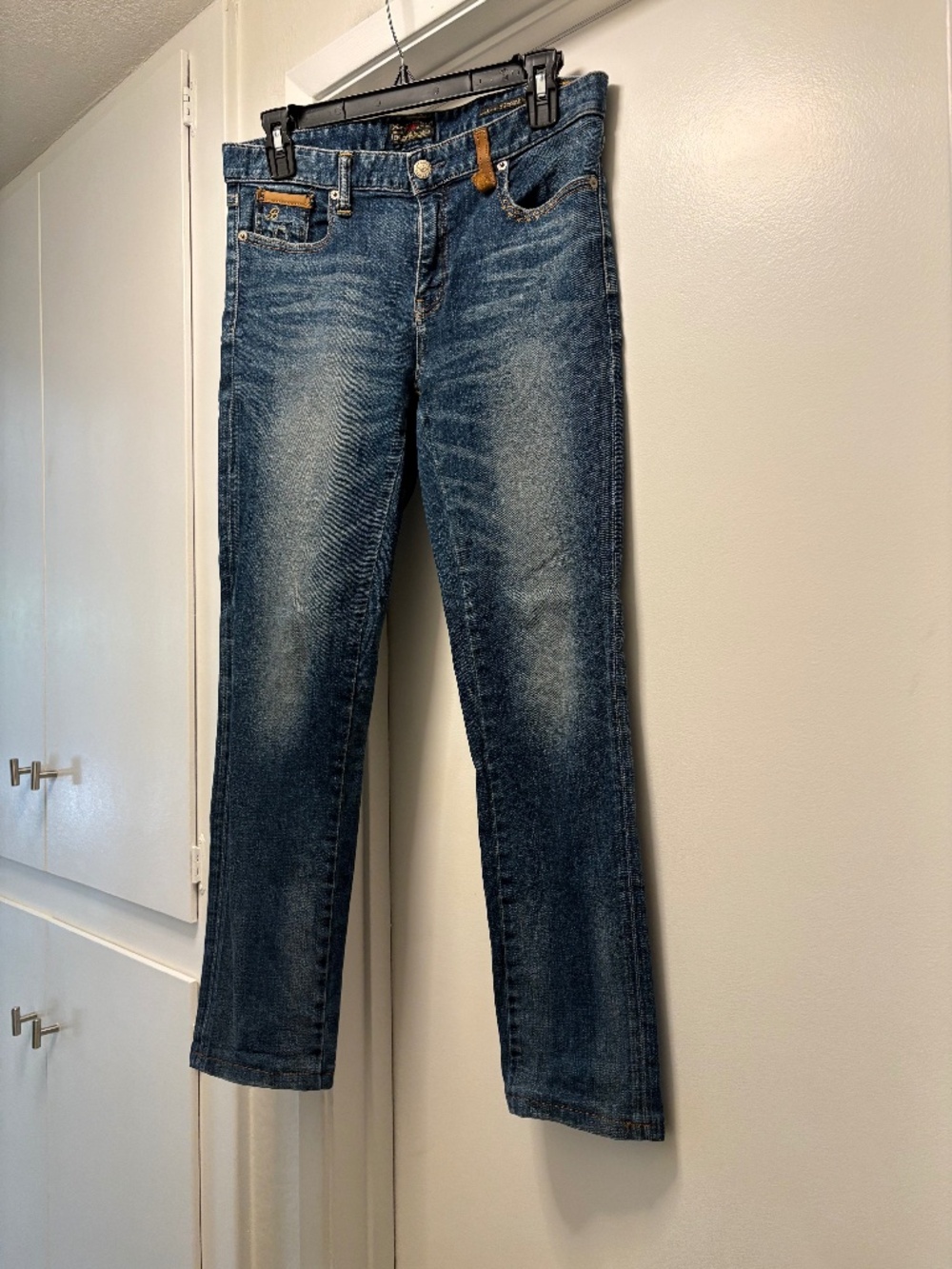 Brappers jeans with embroidered details -hemmed -  roughly size 30